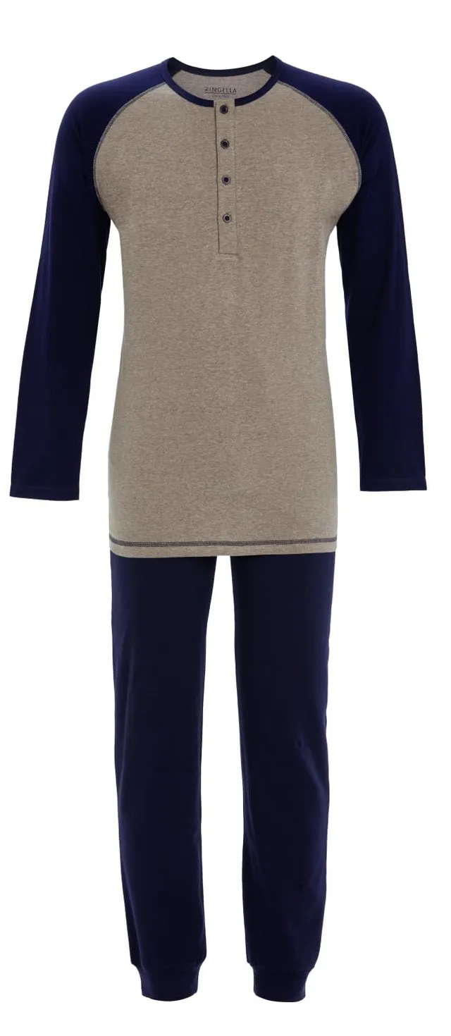 ringella-women-men-pyjama-mit-knopfleiste-herren-gr-e-48-baumwolle image 1