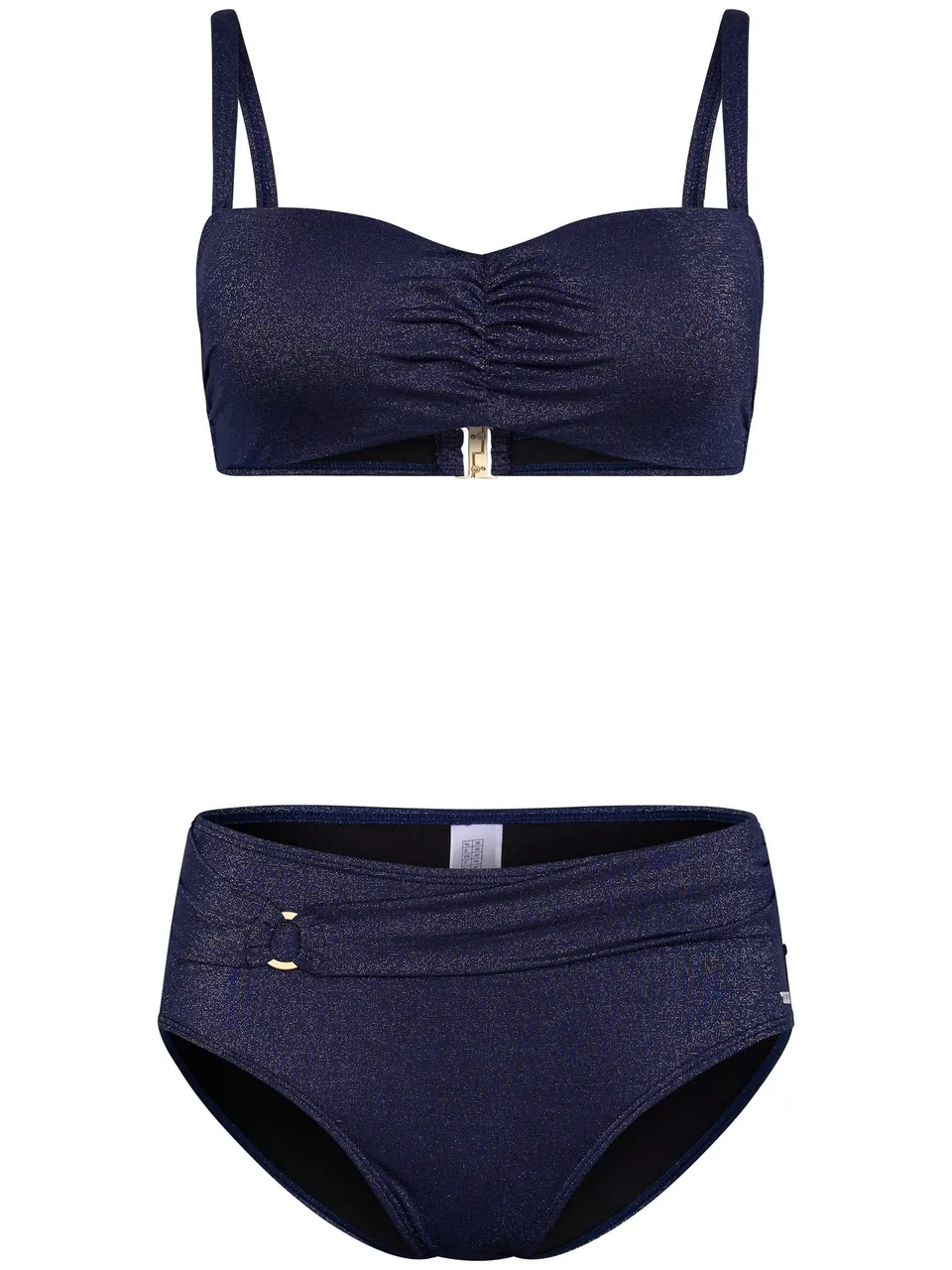 pastunette-glam-bandeau-bikini-blau-mit-silber-glitzer image 1