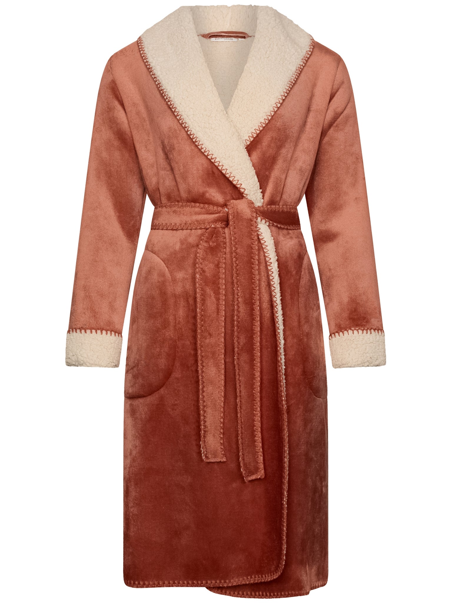 pastunette-premium-eternal-bademantel-braun-fleece-damen image 1