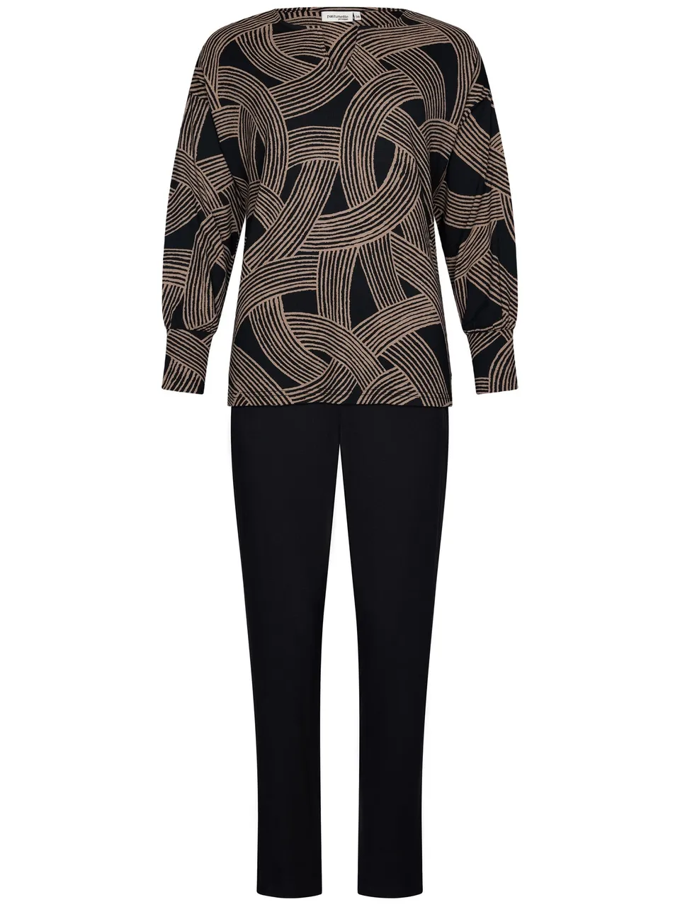 pastunette-premium-balance-pyjama-schwarz-viskose-langarm image 1