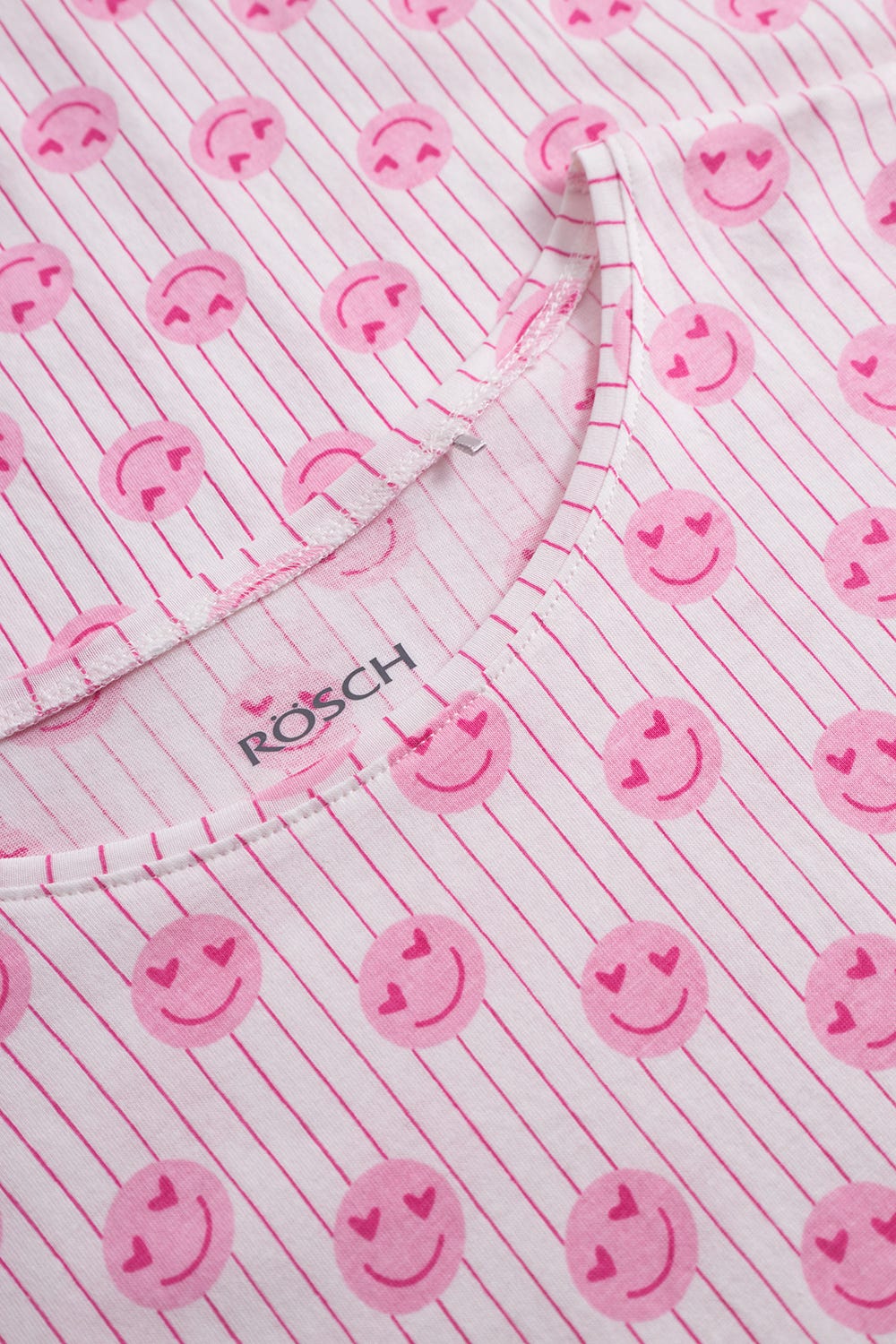 r-sch-be-happy-nachthemd-knielang-rosa-smiley-druck image 4