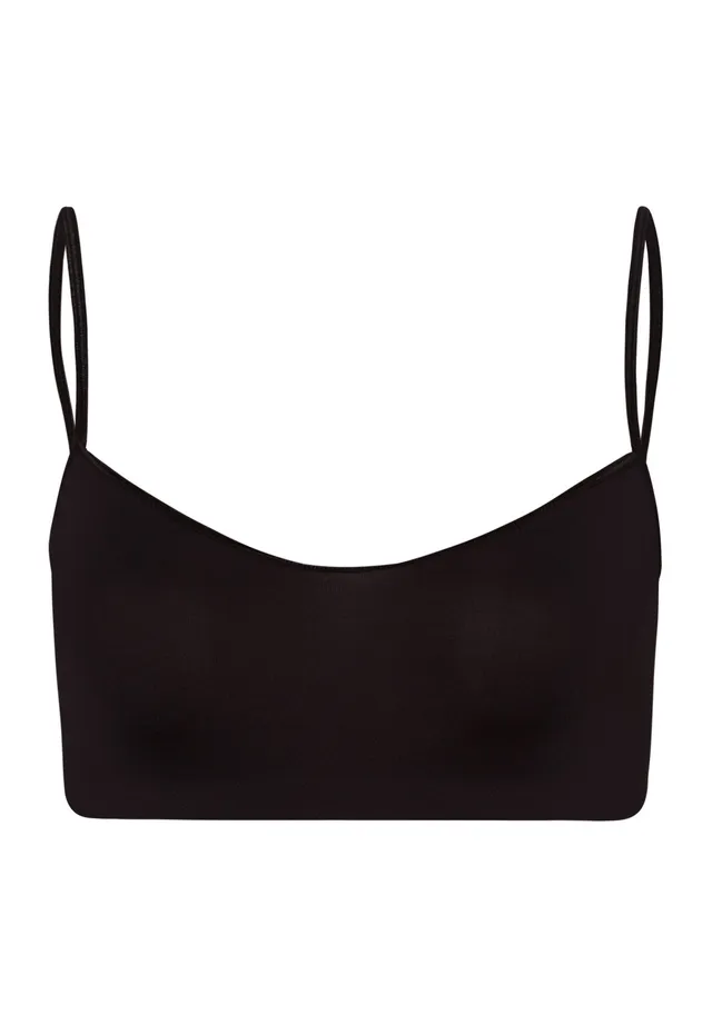 hanro-touch-feeling-crop-top-schwarz-microfaser-bustier image 1