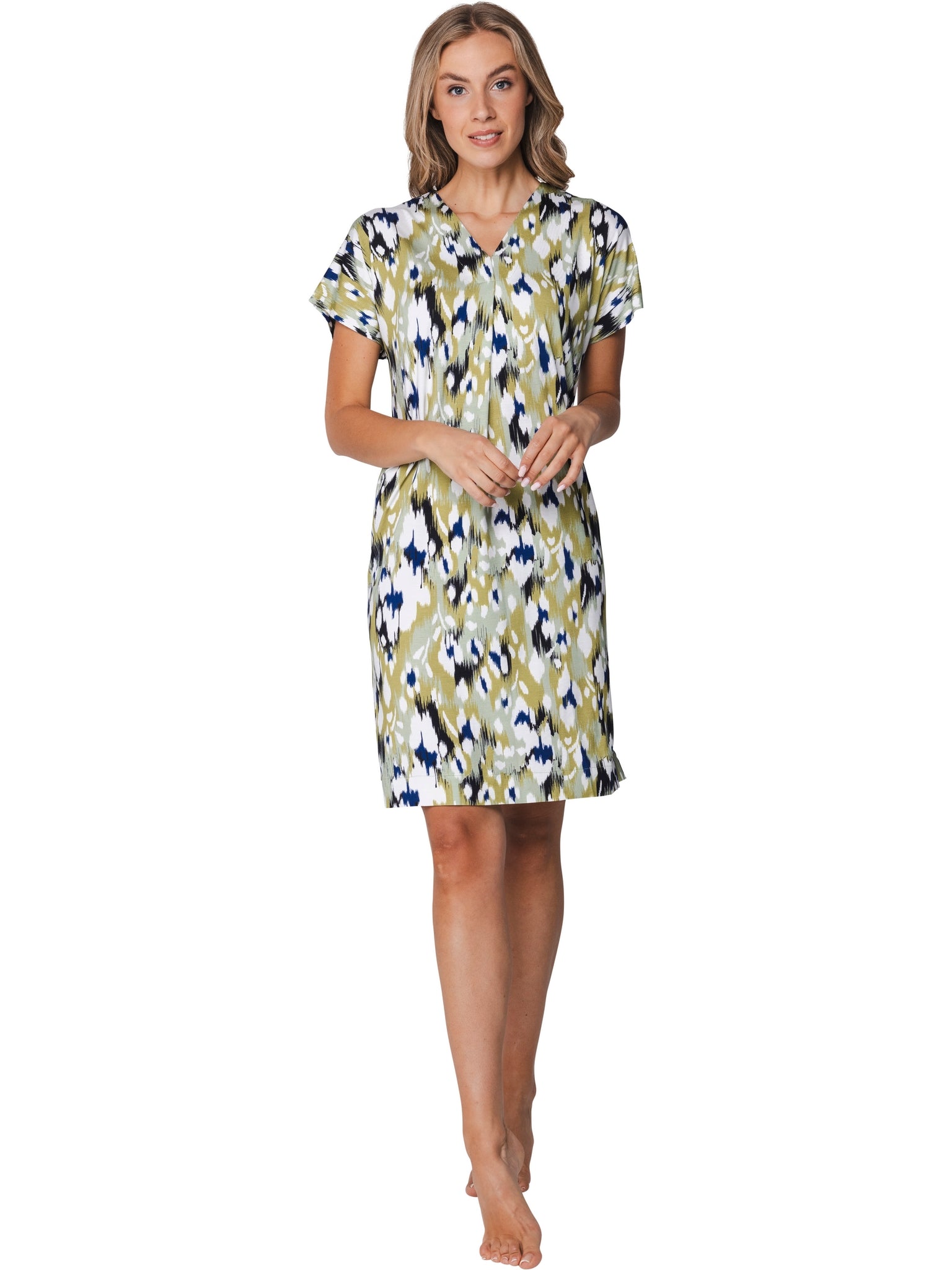 pastunette-tides-kleid-multicolor-v-ausschnitt-viskose image 3