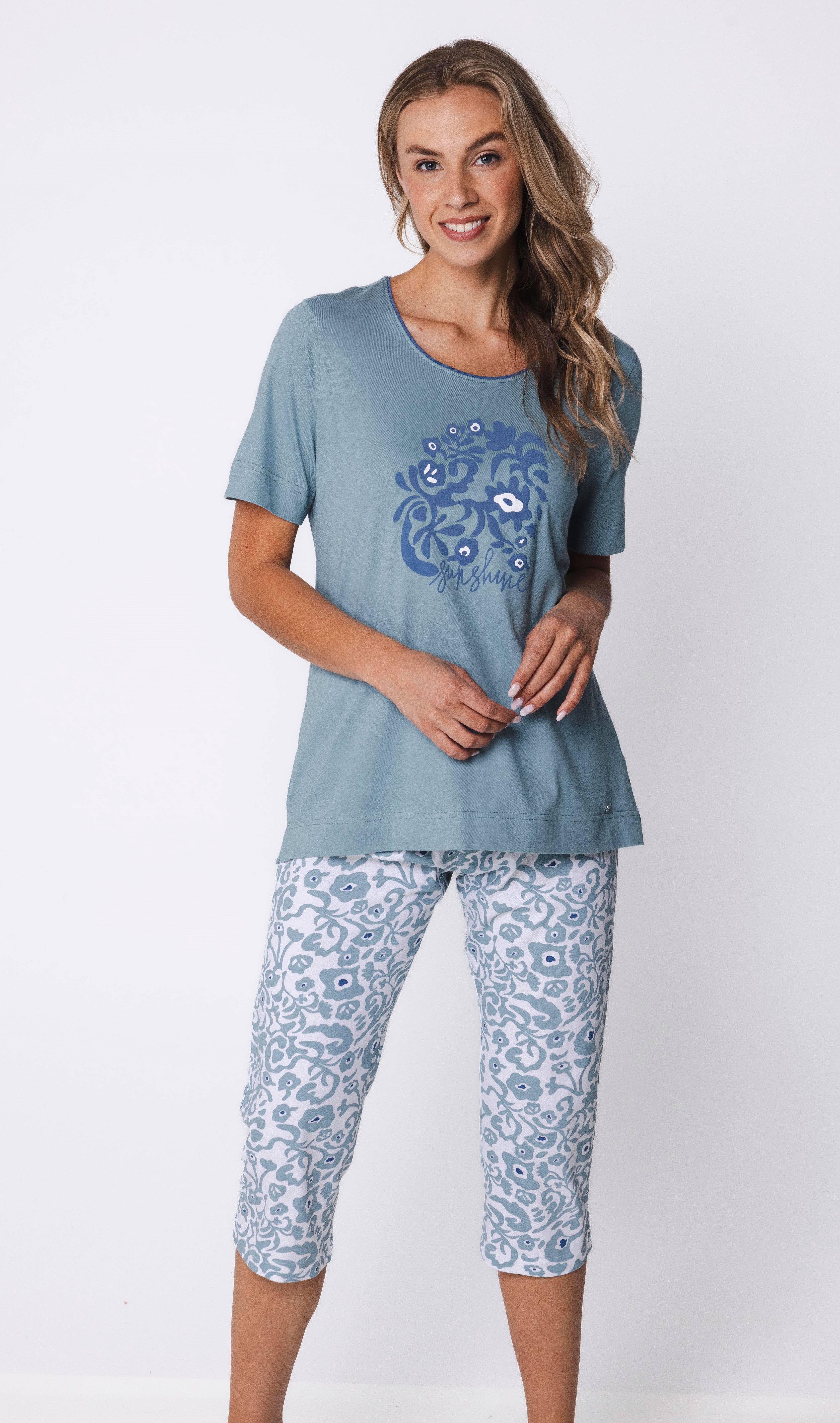 pastunette-stone-blue-pyjama-blau-bio-baumwolle-3-4 image 6