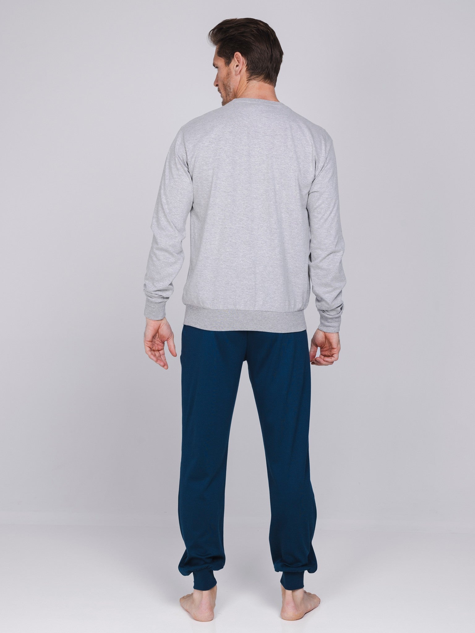 pastunette-night-racer-pyjama-herren-grau-baumwolle image 5