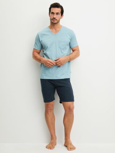 calida-relax-imprint-pyjama-herren-kurz-gr-50-baumwolle image 6