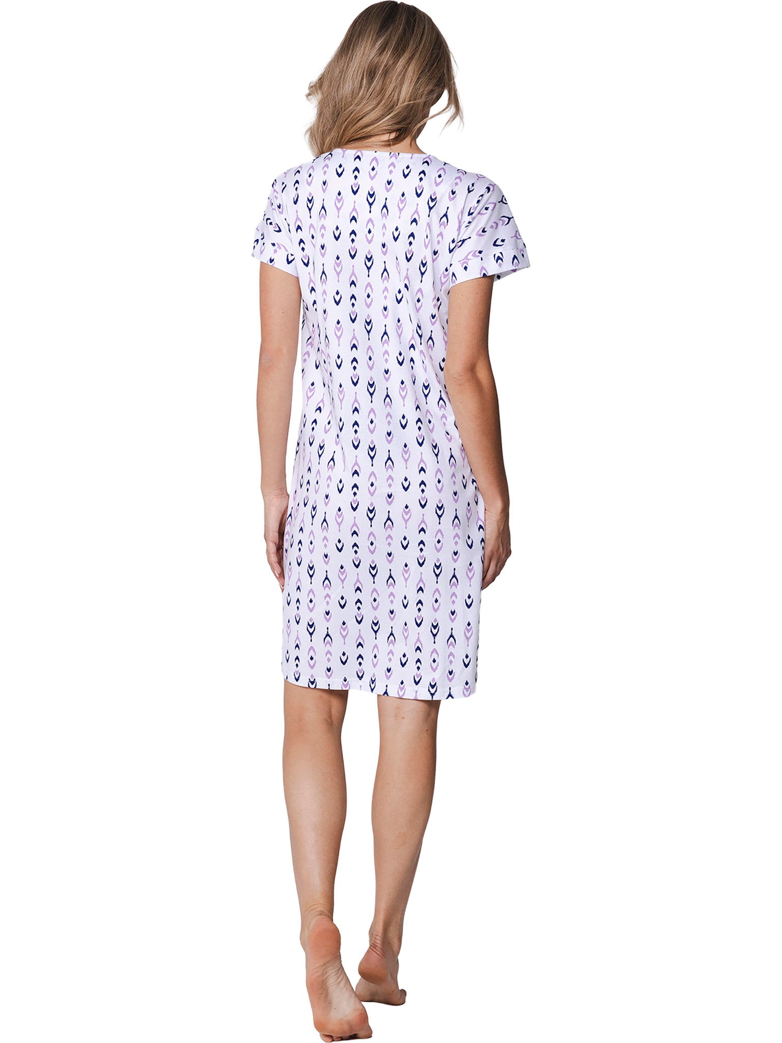 pastunette-purple-haze-nachthemd-wei-lila-kurzarm image 3