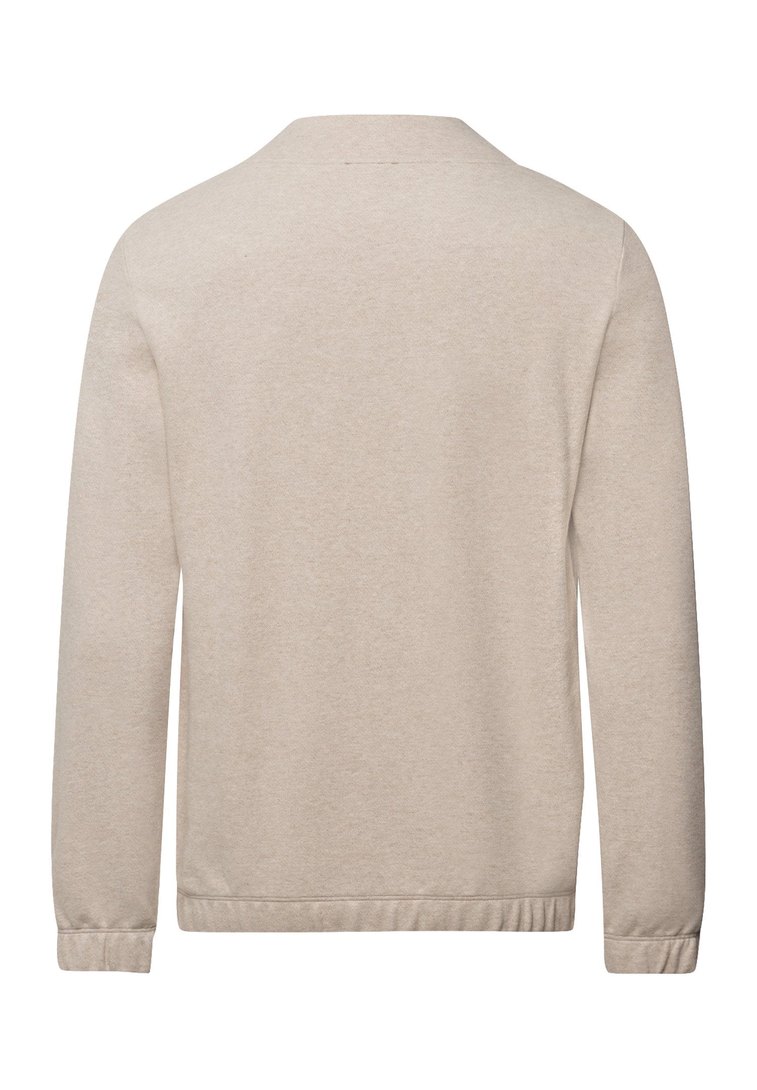hanro-cozy-living-pullover-camel-melange-bio-baumwolle-herren image 3