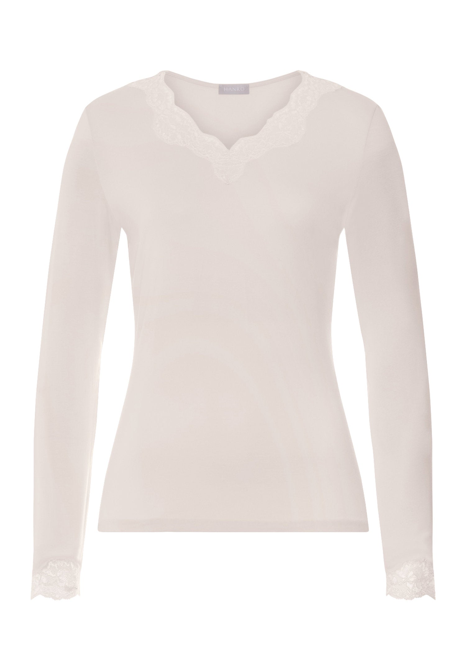 hanro-dana-071841-langarmshirt-moonlight-spitze-modal image 1
