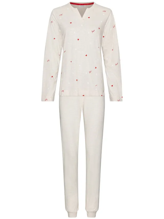 myrebelle-endless-love-pyjama-herzprint-beige-bio-baumwolle image 1