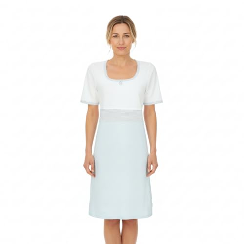 ringella-damen-sleepshirt-kurzarm-ringel-knopfleiste-95cm image 5