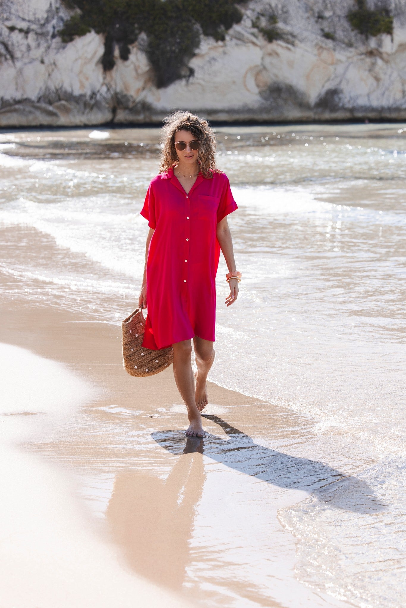 pastunette-tropic-oasis-strandkleid-fuchsia-viskose image 2