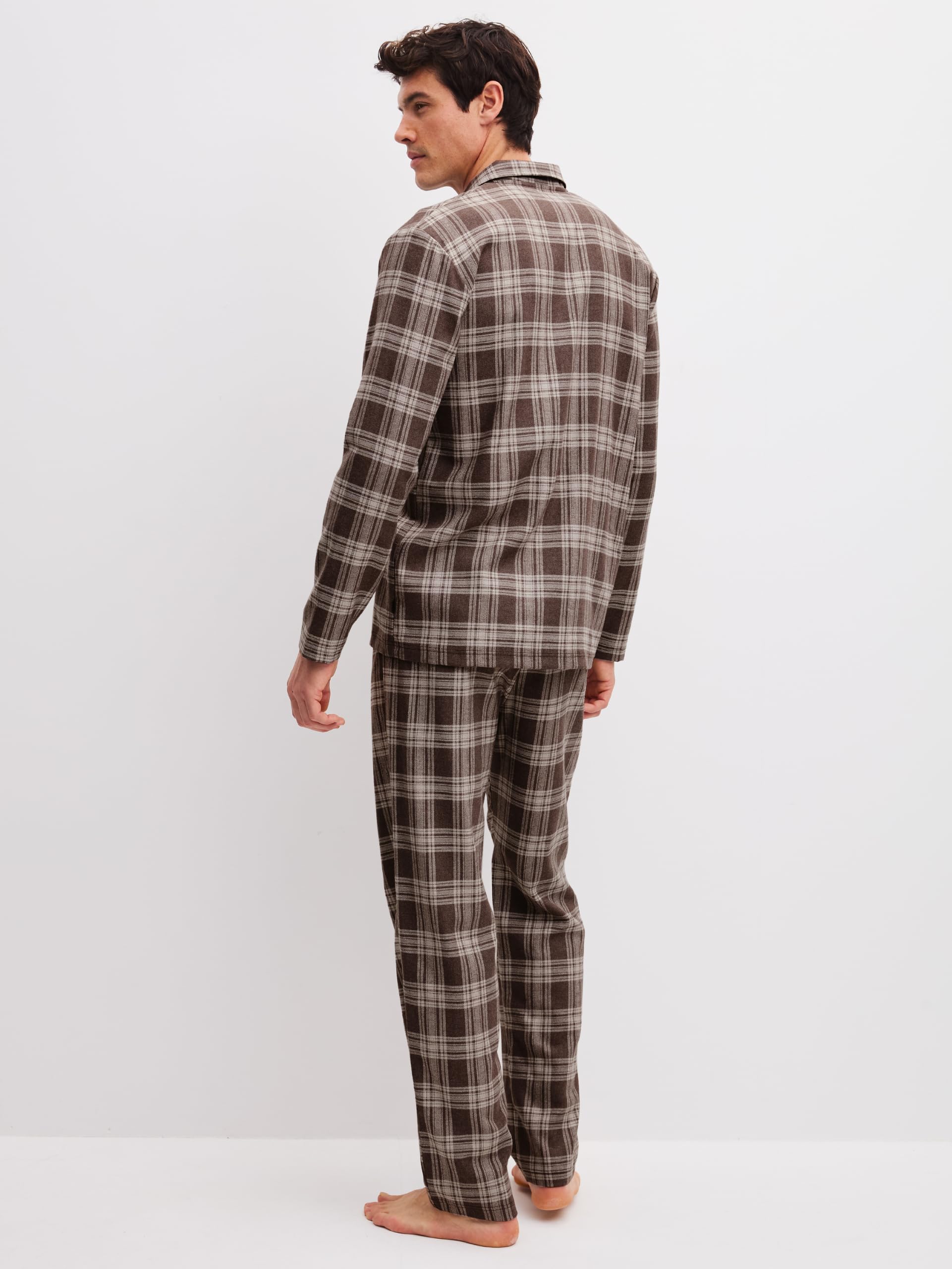 calida-relax-flannel-mood-pyjama-herren-karo-reverskragen image 3