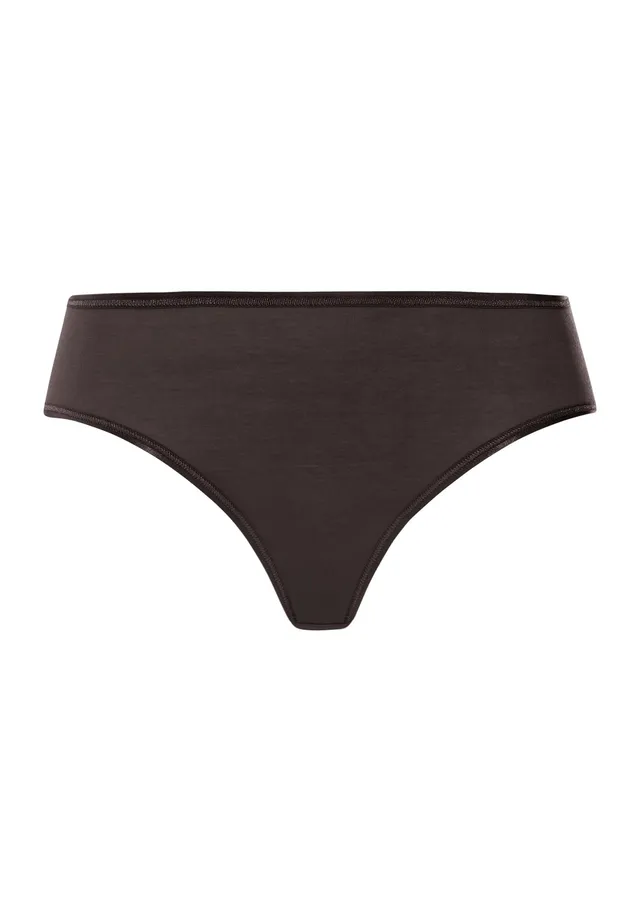 hanro-cotton-seamless-midi-slip-damen-dark-mocha image 1