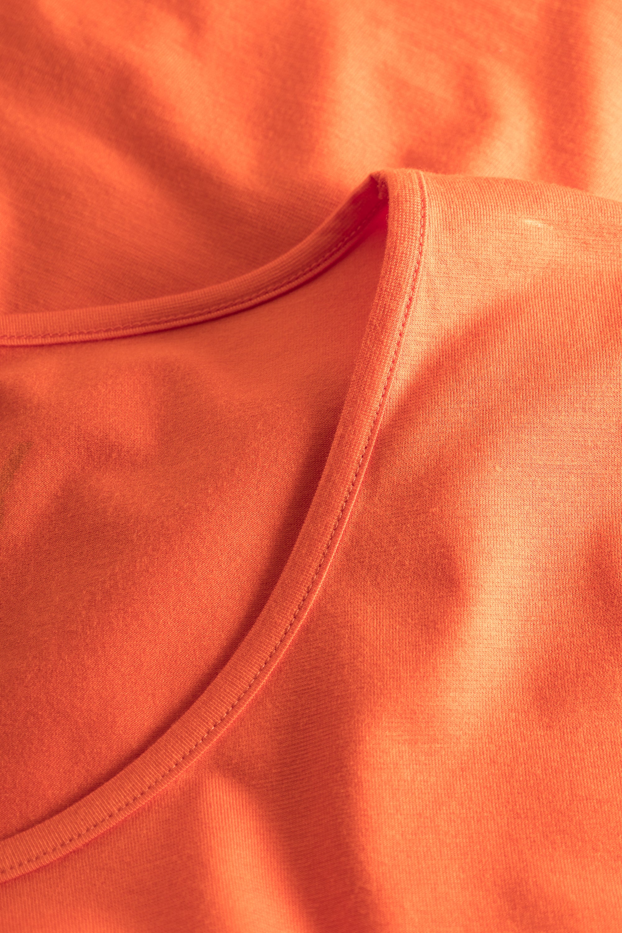 r-sch-be-happy-yoga-shirt-knoten-kurzarm-orange-baumwolle image 7