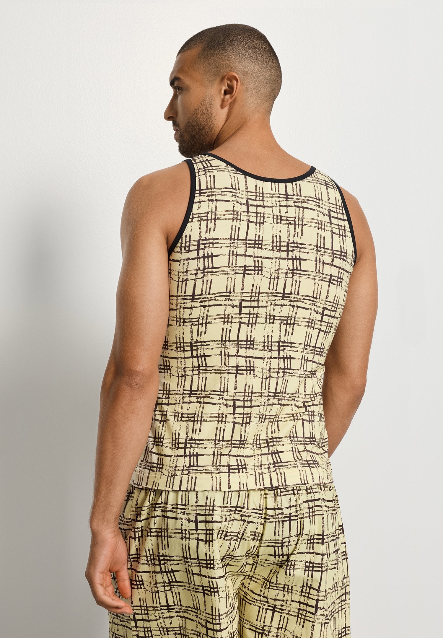 hanro-arthur-arbesser-tank-top-tartan-print-baumwolle image 7
