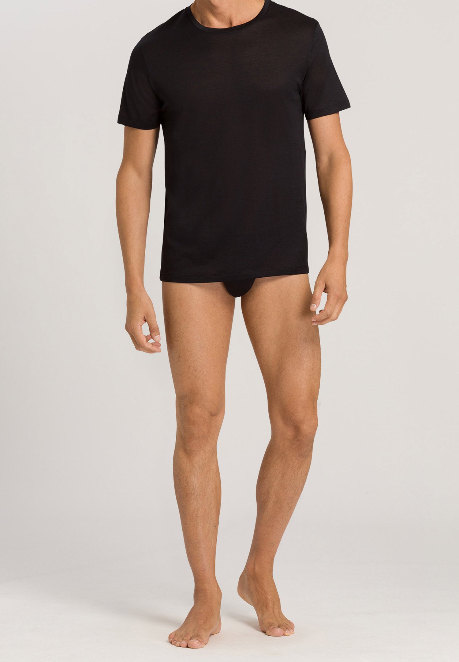 hanro-cotton-sporty-s-slv-shirt-t-shirt-schwarz-baumwolle image 5