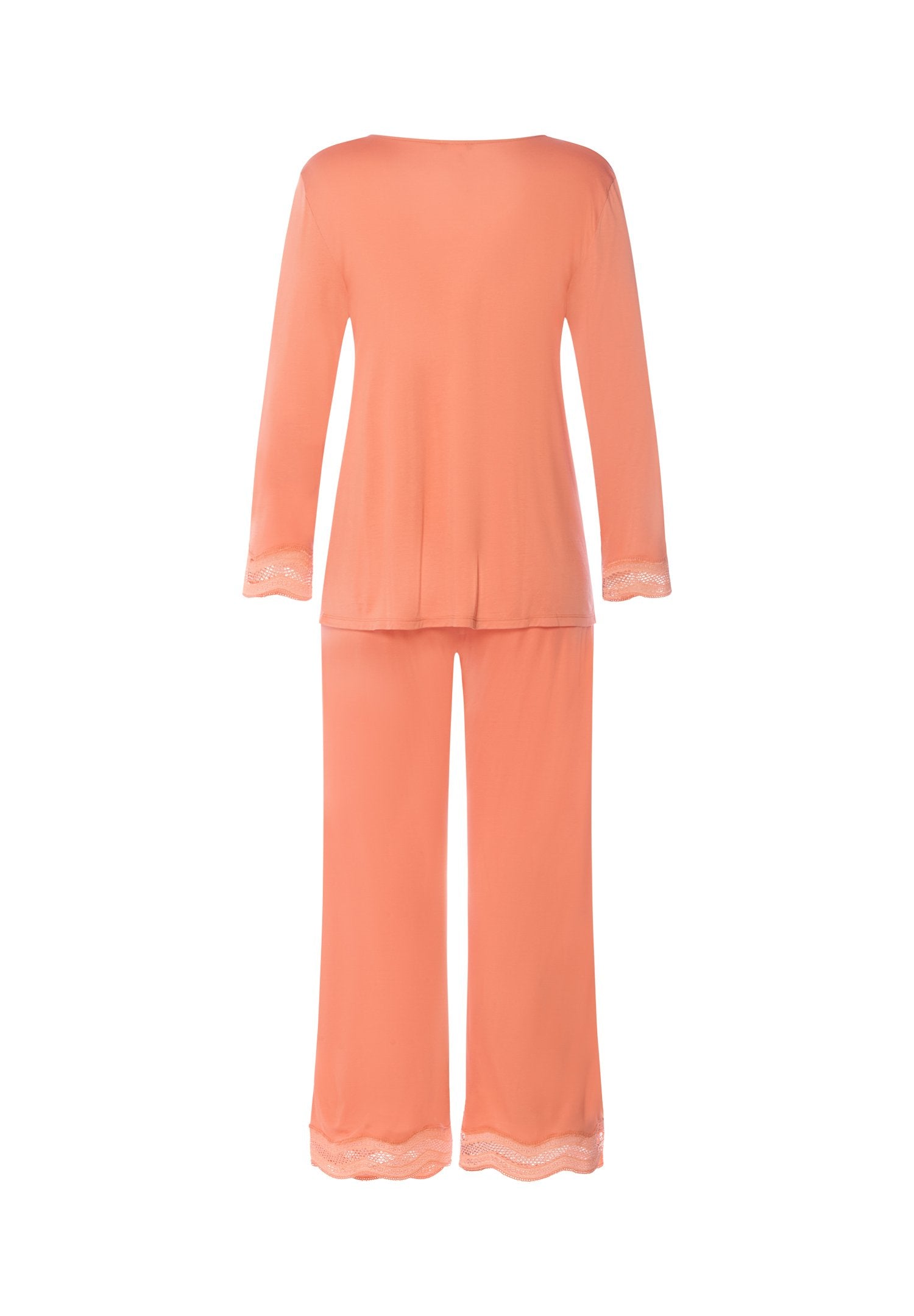 hanro-cira-pyjama-074743-damen-set-light-carnelian-tencel-spitze image 3