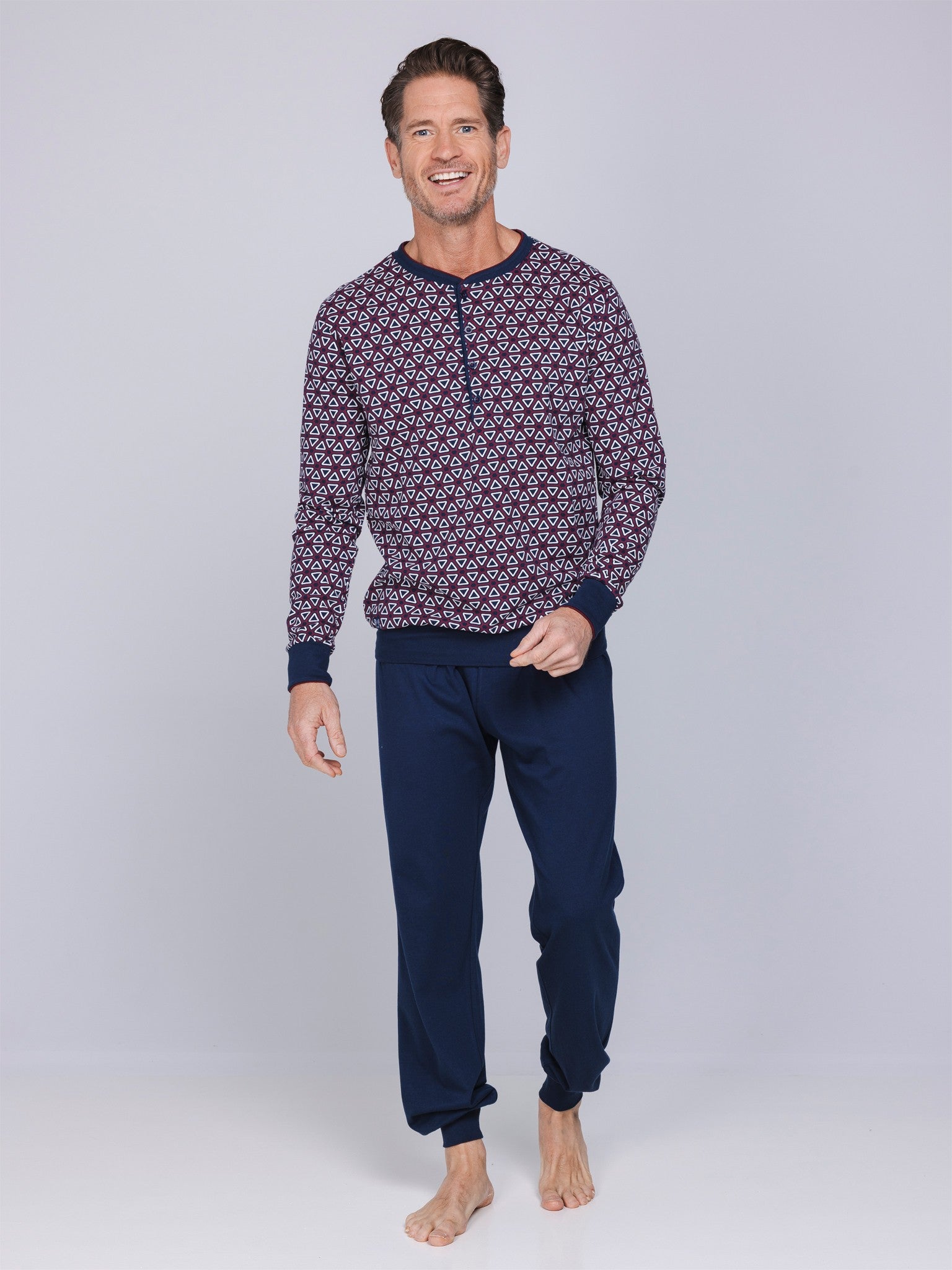 pastunette-northern-nights-pyjama-herren-blau-baumwolle image 1