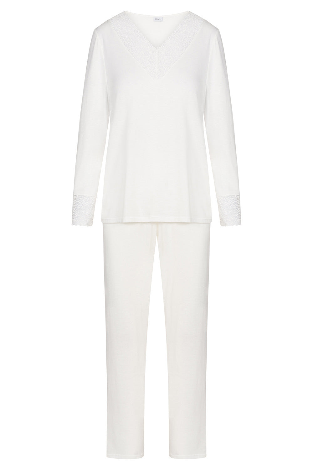 r-sch-be-happy-pyjama-lang-uni-schlafanzug-creme-spitze image 2
