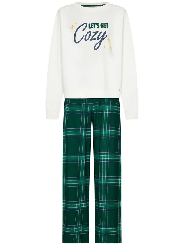 pastunette-myrebelle-cozy-pyjama-damen-gr-n-baumwolle image 1