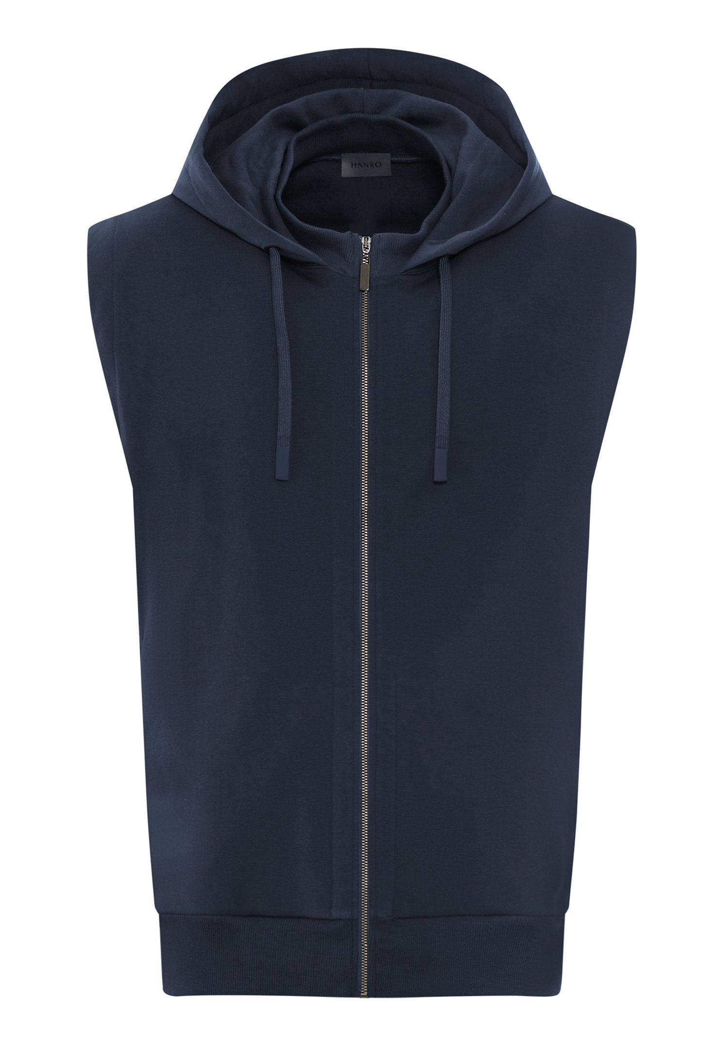 hanro-natural-living-kapuzenweste-blau-baumwolle-damen image 2