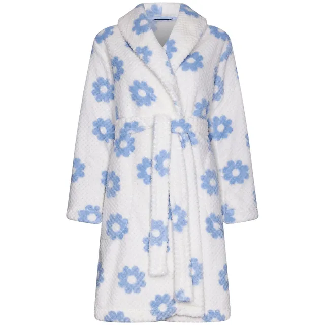 rebelle-ice-flowers-morgenmantel-ecru-fleece-blumen image 1