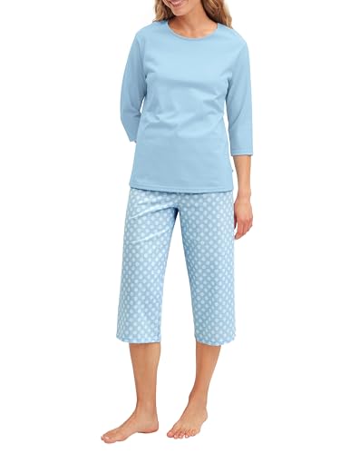 calida-lovely-nights-3-4-pyjama-damen-hydrangea-blue-baumwolle image 7