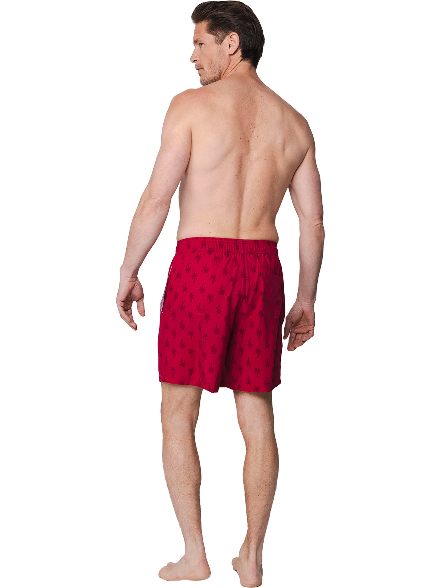 pastunette-badeshorts-rot-palmen-herren-badehose-schnelltrocknend image 3