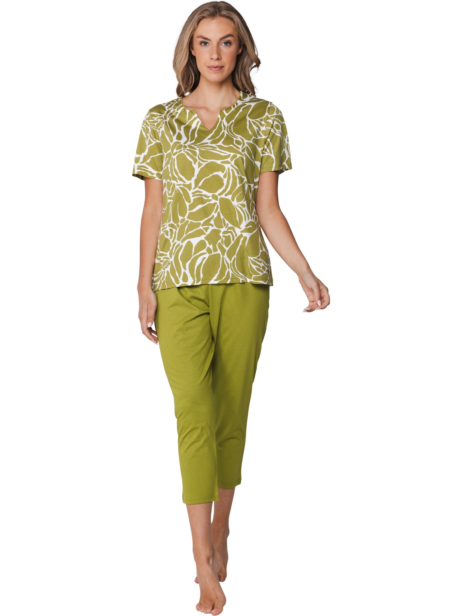 pastunette-premium-sublime-pyjama-gr-n-baumwolle-modal-blumen image 3