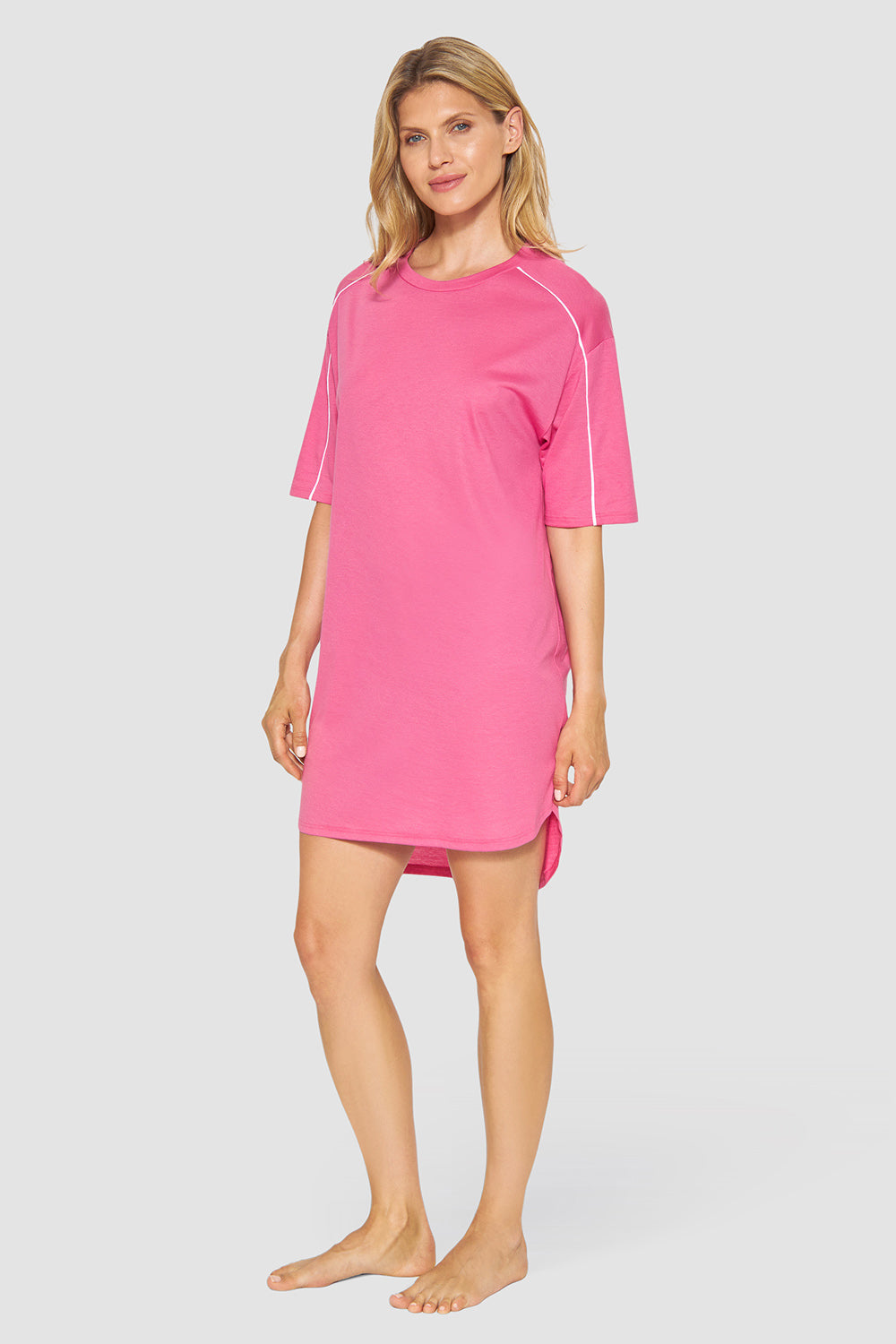 r-sch-be-happy-nachthemd-knielang-pink-mit-paspel image 4
