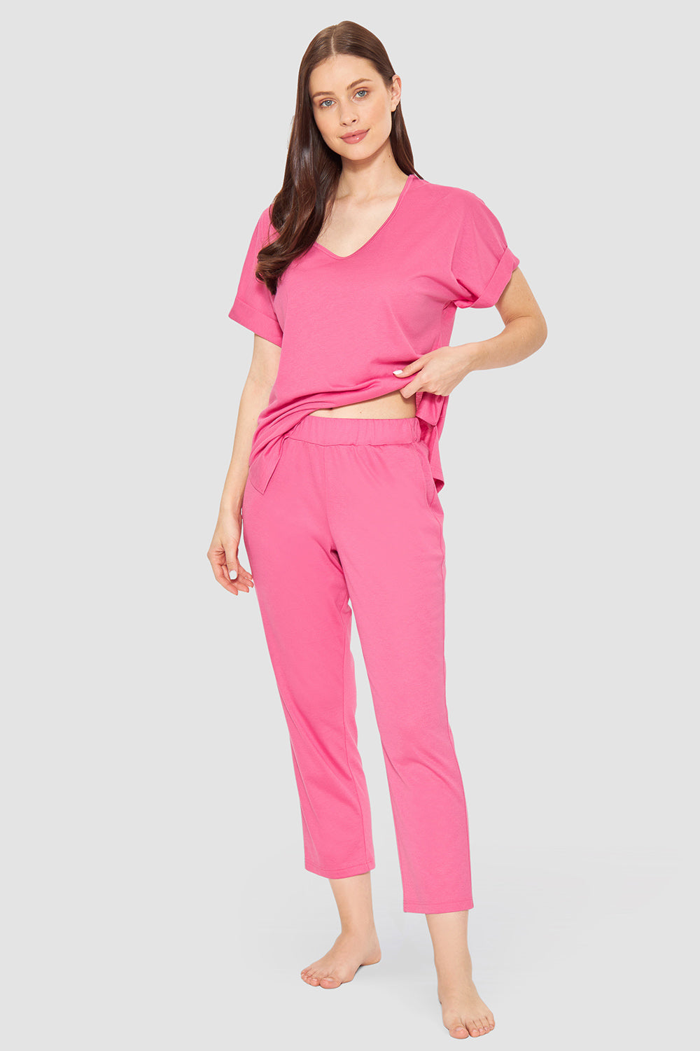 r-sch-be-happy-7-8-hose-pink-gummibund-mit-taschen image 4