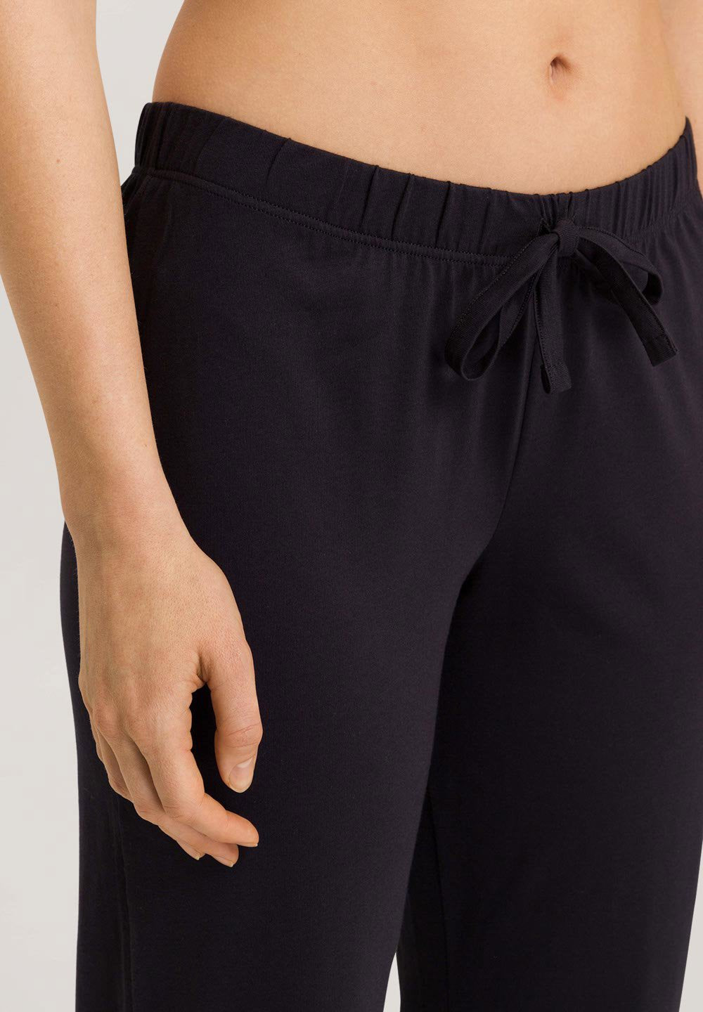 hanro-natural-wear-long-pants-hose-schwarz-bio-baumwolle image 6