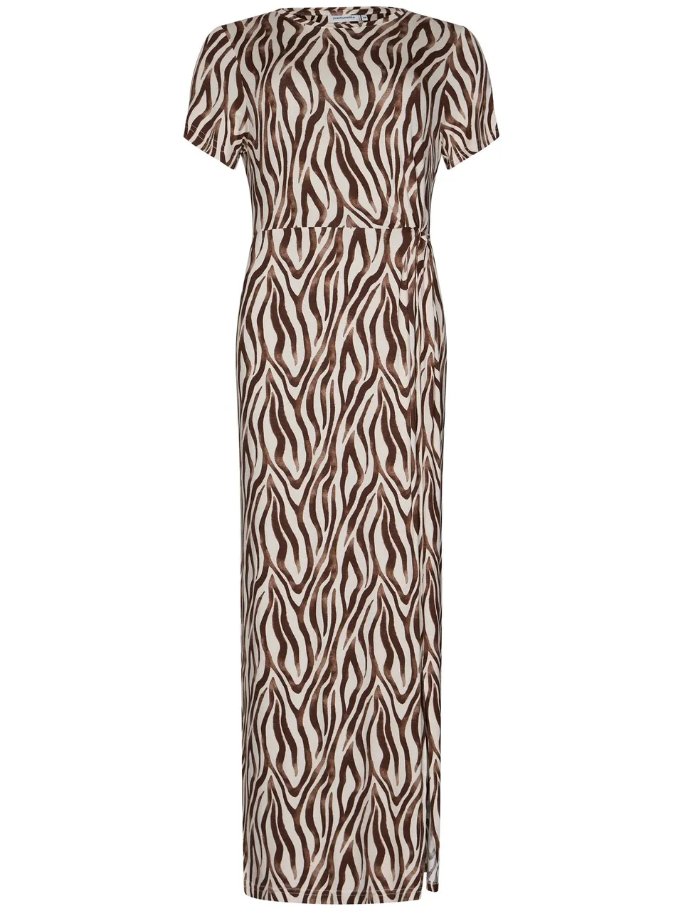 pastunette-safari-kleid-beige-animal-kurzarm-viskose image 1
