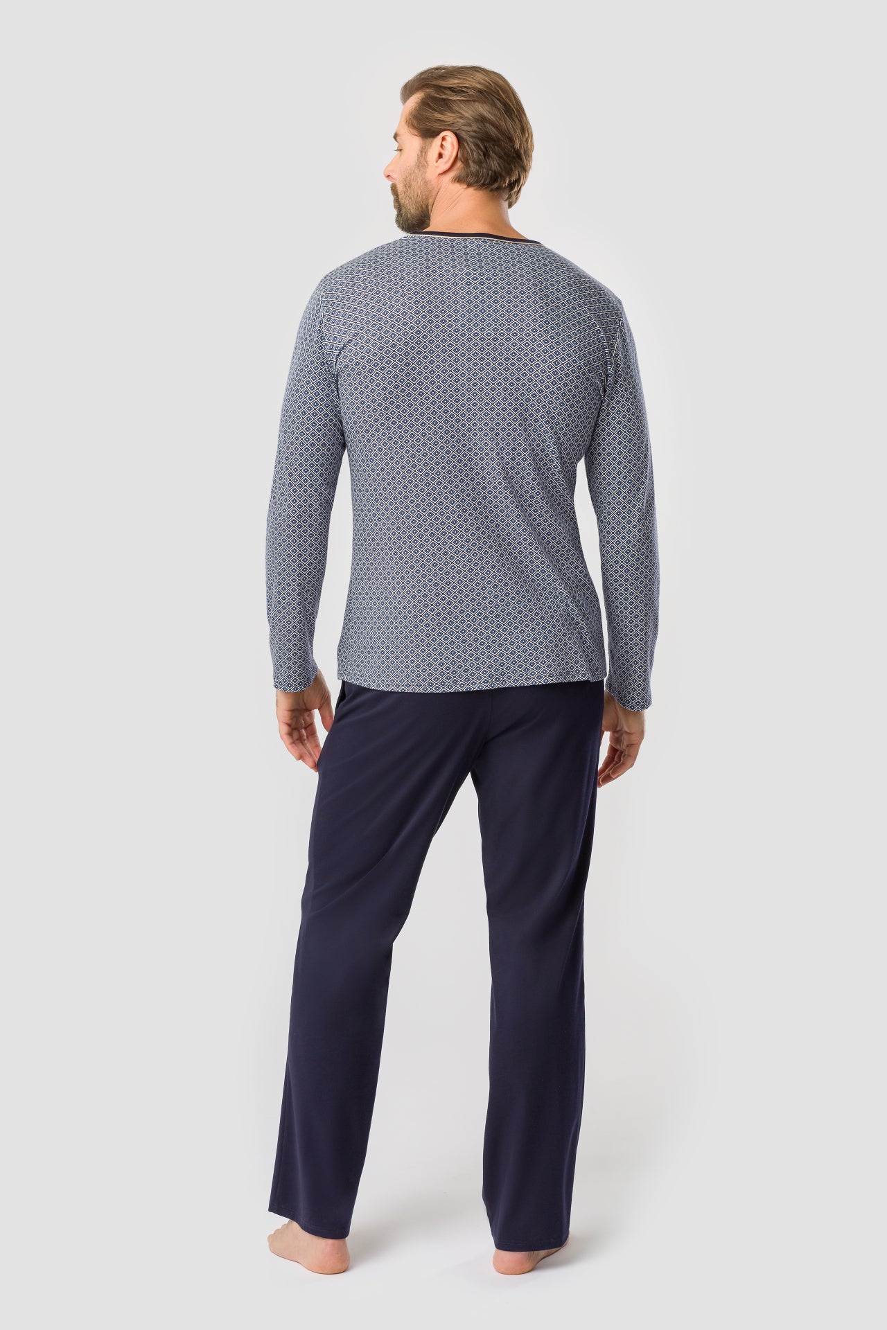 r-sch-be-happy-herren-pyjama-lang-blau-minimalprint image 3