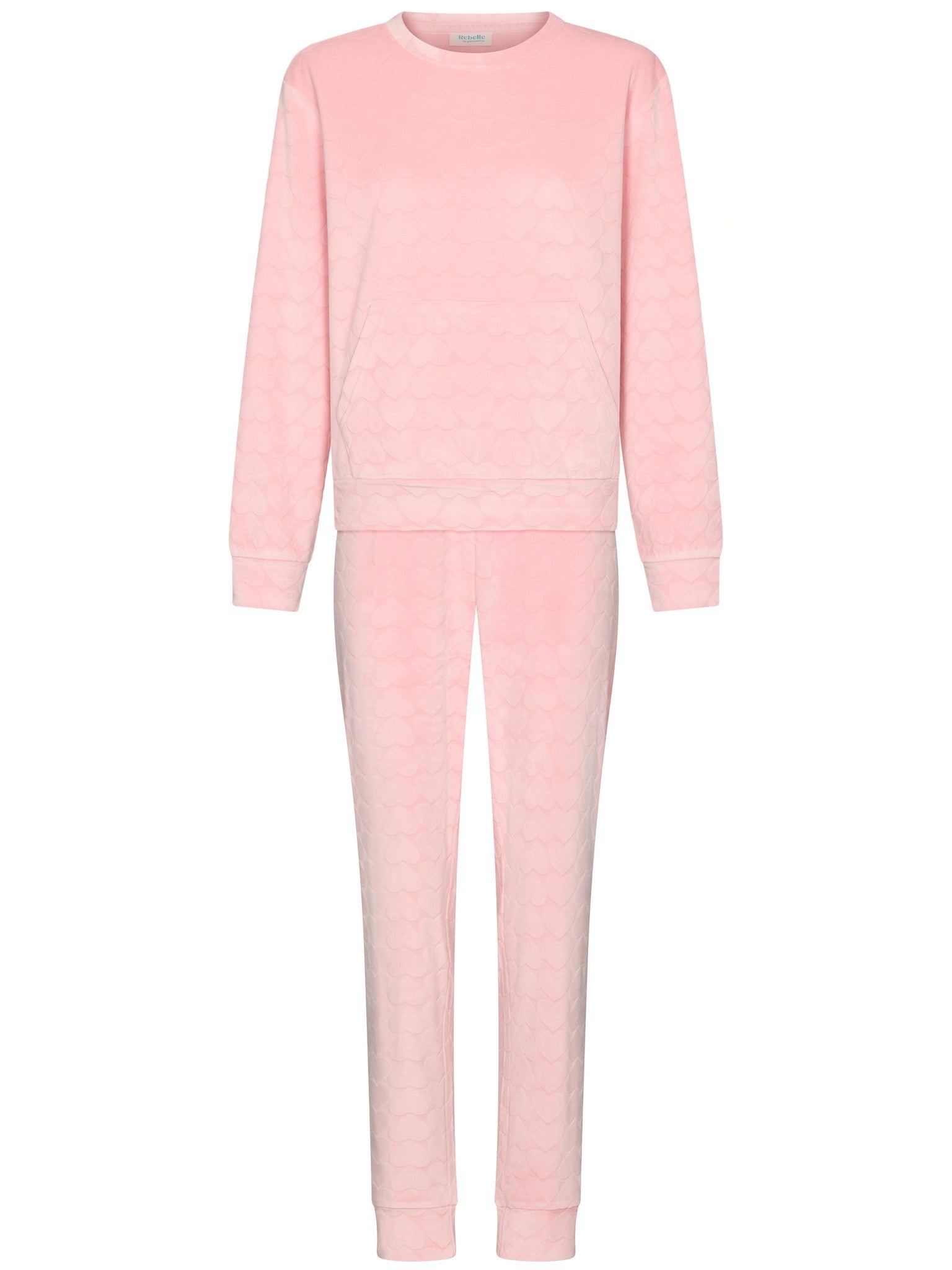 myrebelle-endless-love-hausanzug-rosa-velours-fleece image 2