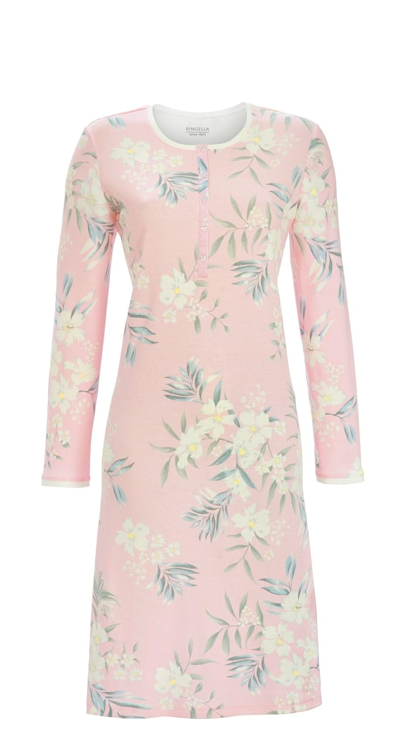 ringella-women-men-nachthemd-langarm-blumen-interlock-gr-44 image 1
