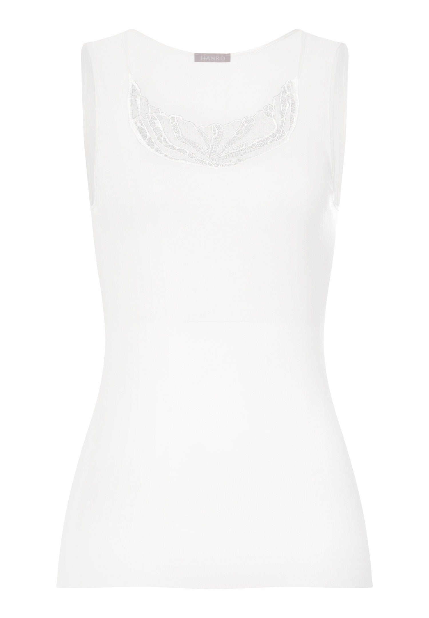hanro-rosaria-tank-top-off-white-baumwolle-stickerei image 1