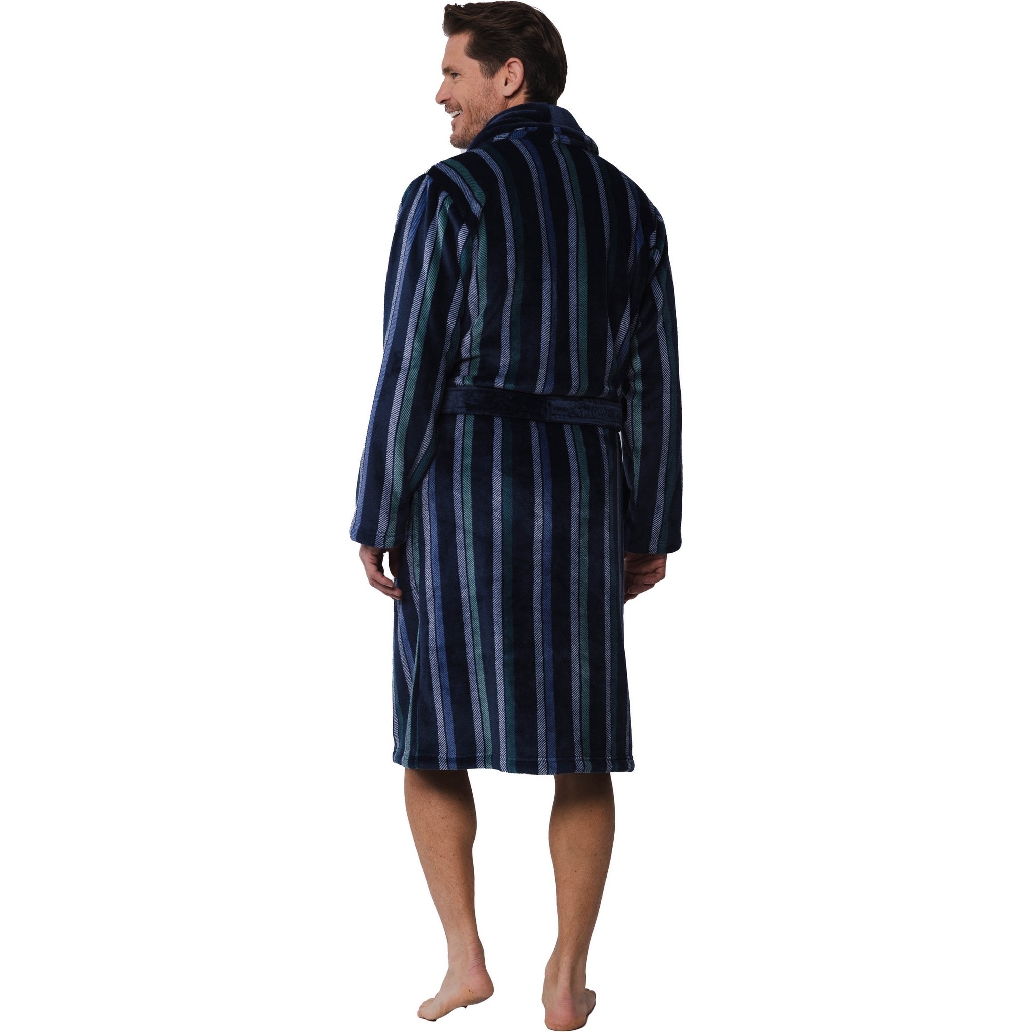 pastunette-for-men-graphic-morgenmantel-blau-fleece image 3