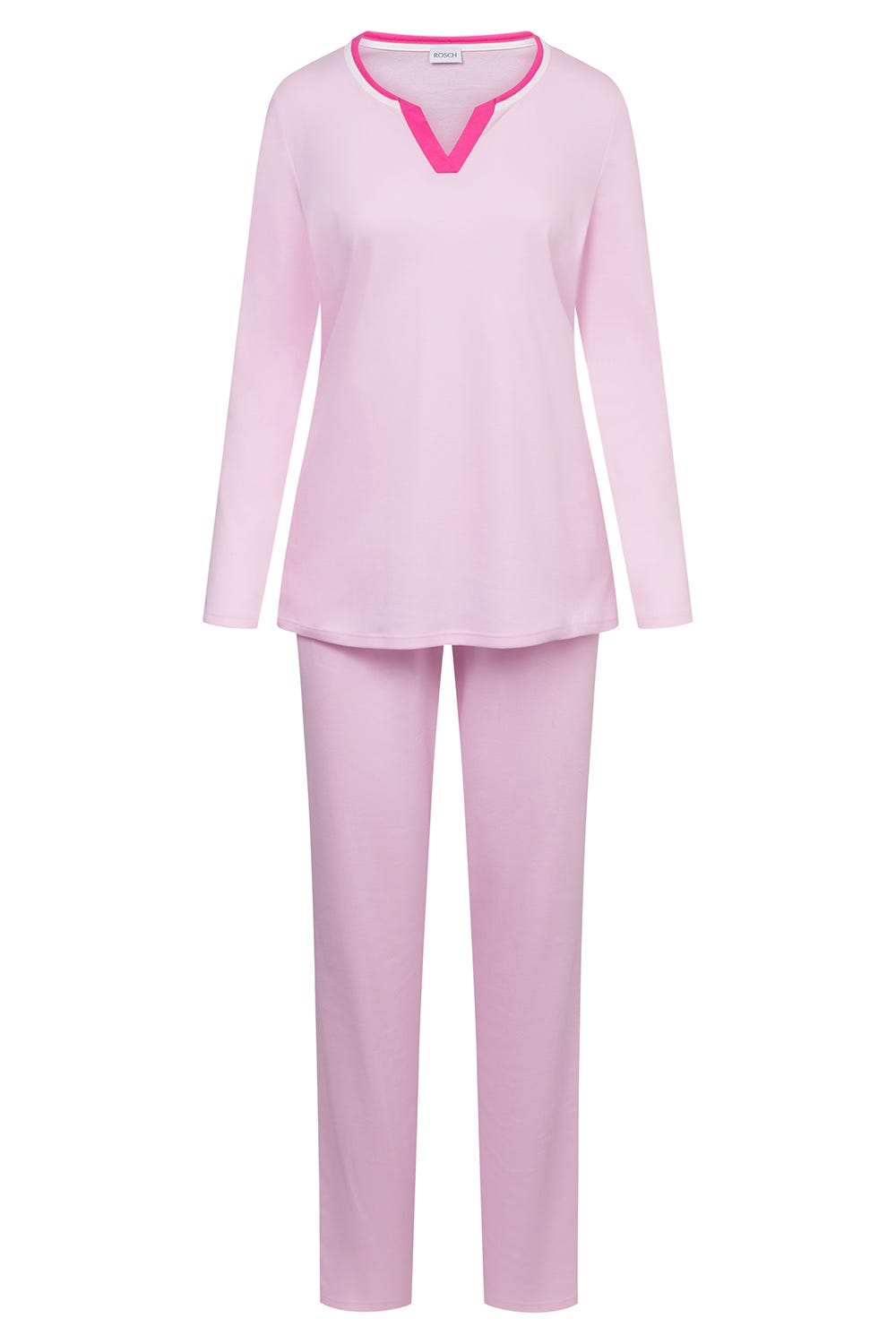 r-sch-be-happy-pyjama-damen-rosa-streifen-langarm image 2