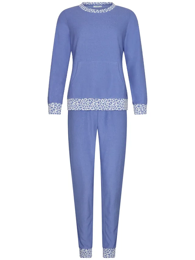 rebelle-frozen-sky-frottee-pyjama-blau-animal-print image 1
