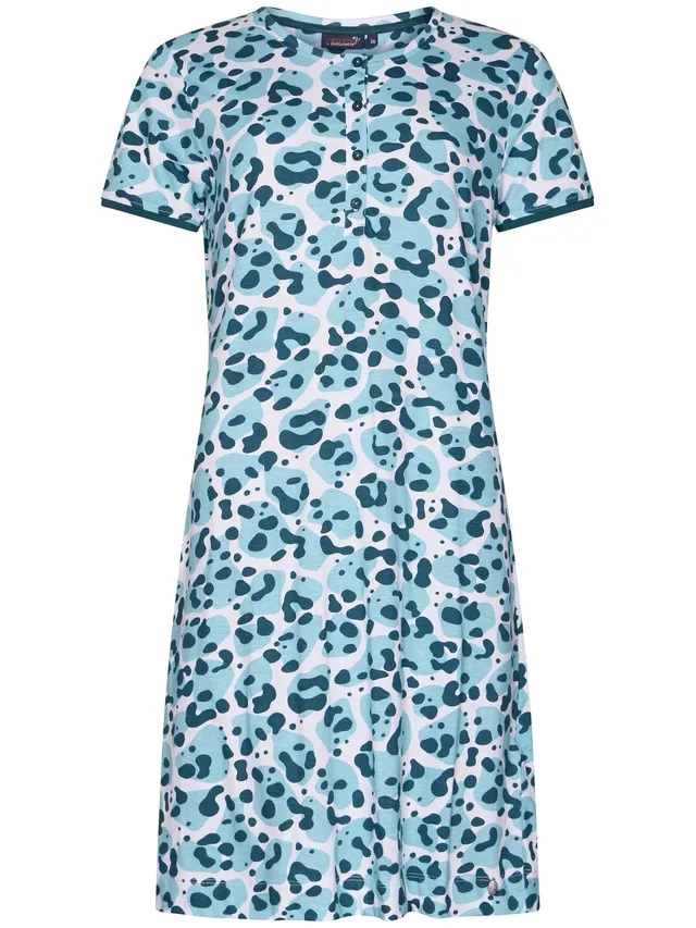 rebelle-tropical-turquoise-nachthemd-bio-baumwolle image 1