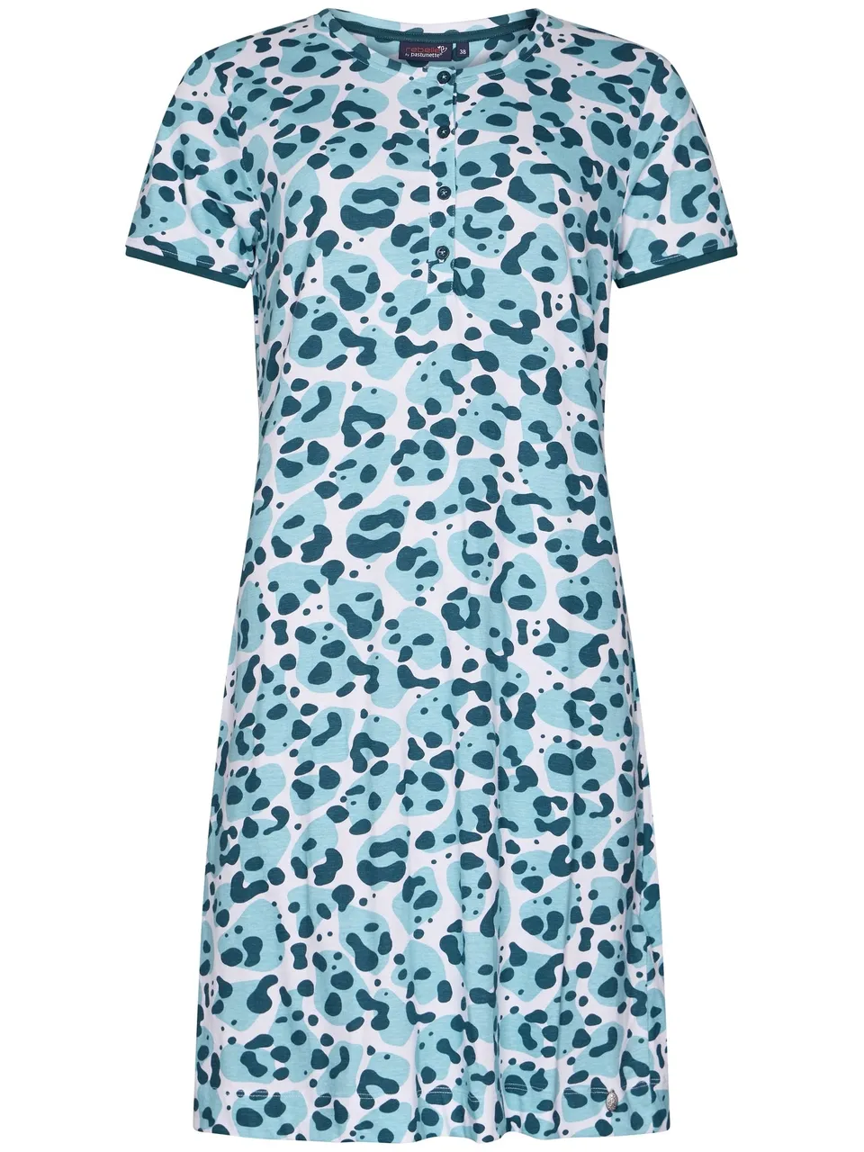 rebelle-tropical-turquoise-nachthemd-bio-baumwolle image 1