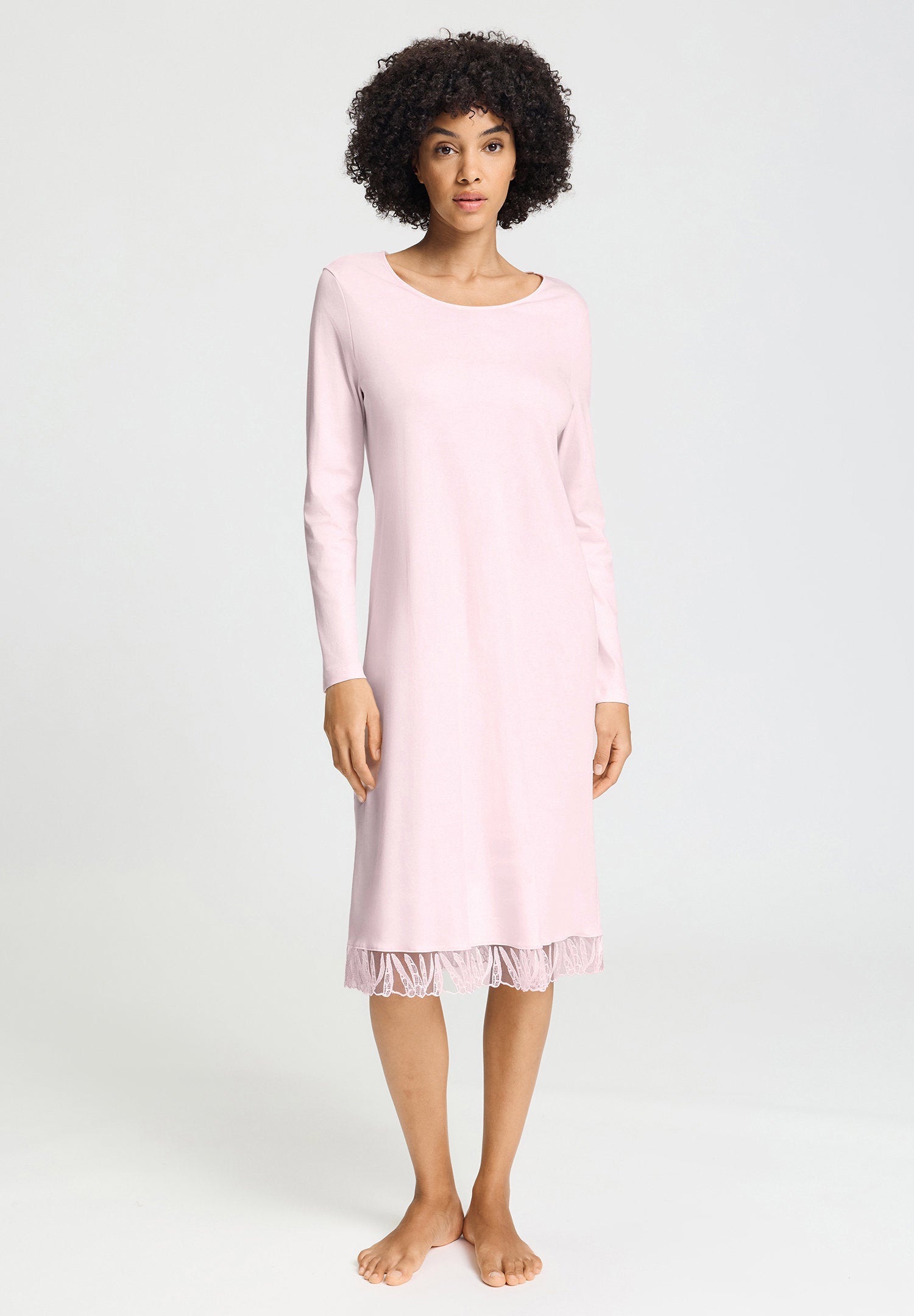 hanro-rosaria-nachthemd-110cm-langarm-rose-bath-baumwolle image 2