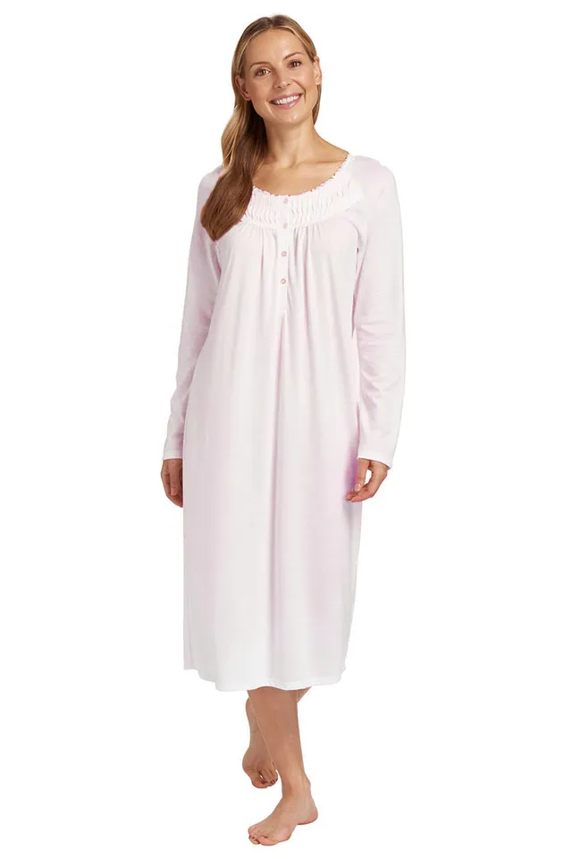 r-sch-be-happy-nachthemd-langarm-knopfleiste-rosa image 1