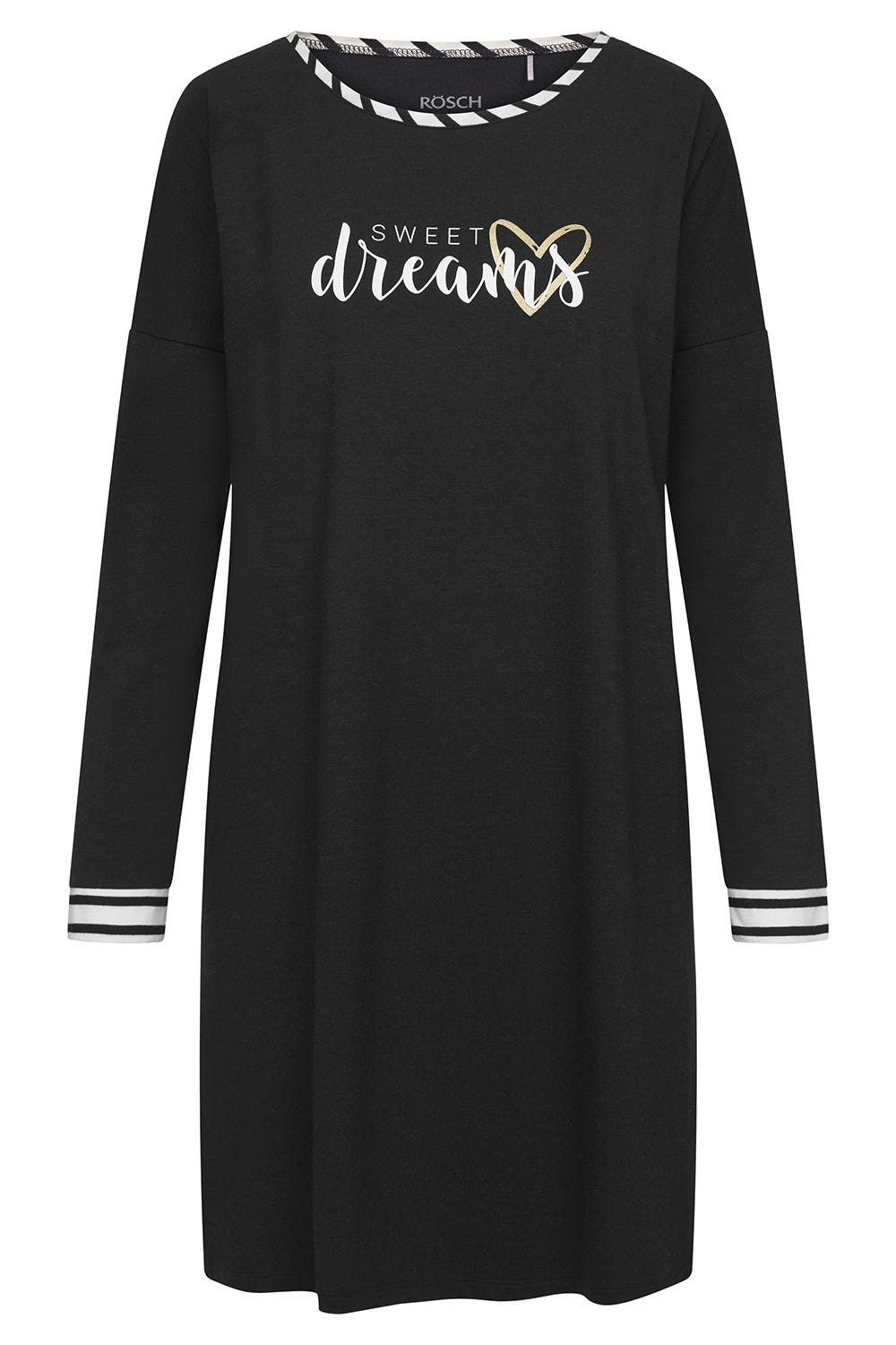 r-sch-be-happy-bigshirt-kurz-schriftzug-nachthemd-schwarz-herz image 2