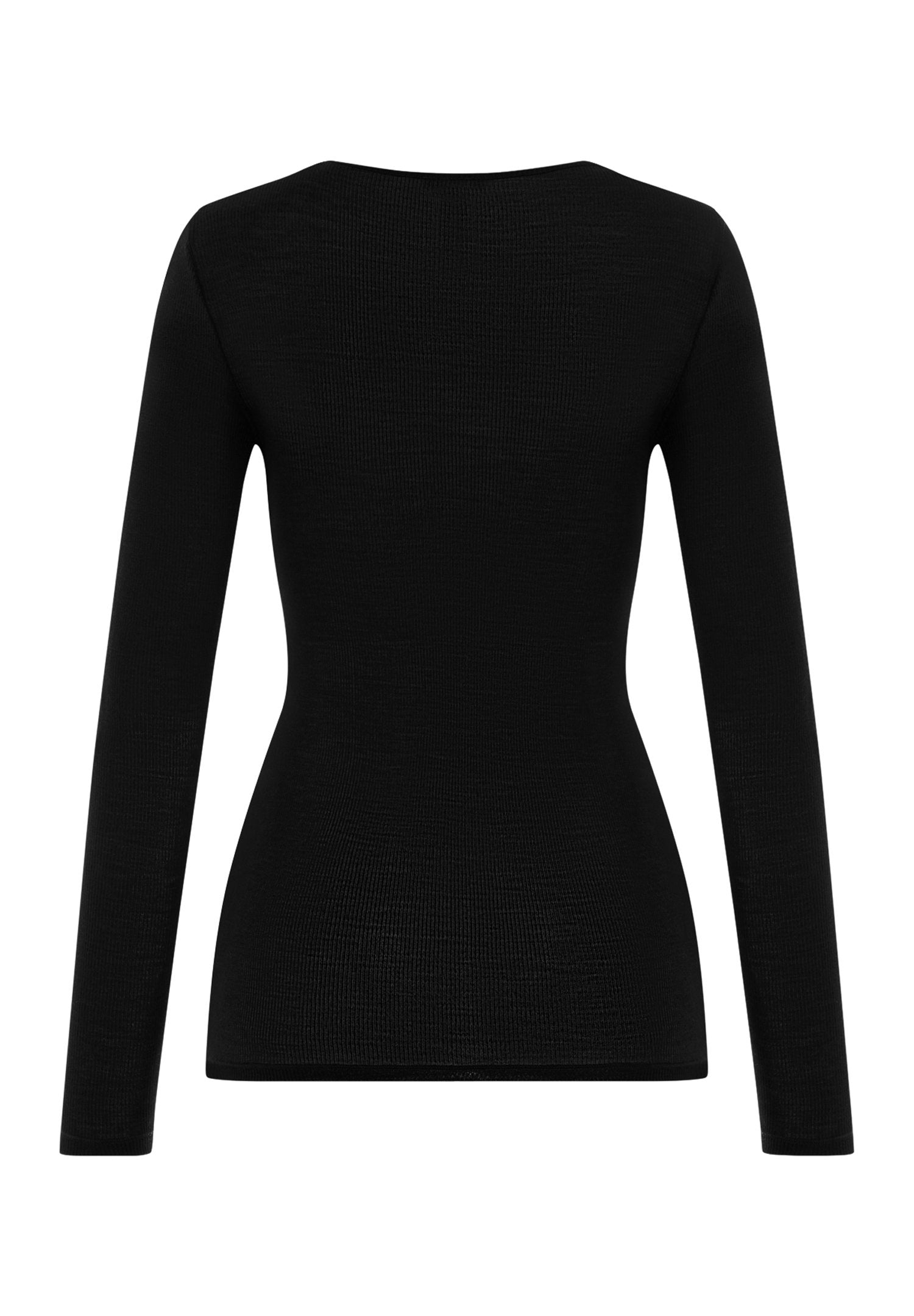 hanro-woolen-lace-070768-langarm-shirt-damen-schwarz-spitze image 3