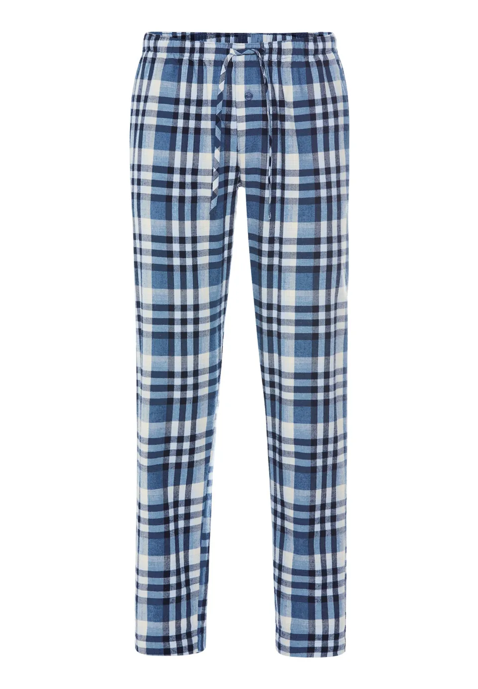 hanro-cozy-comfort-pyjamahose-pacific-squares-flanell image 1
