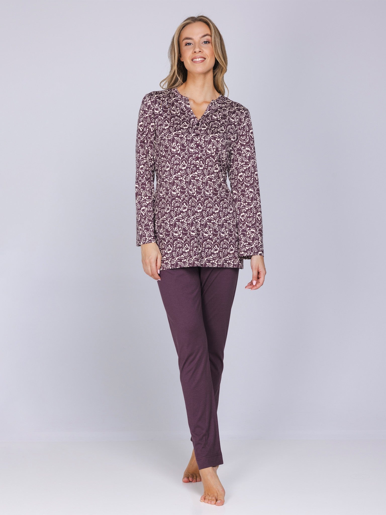 pastunette-premium-mystic-pyjama-lila-baumwolle-modal image 4