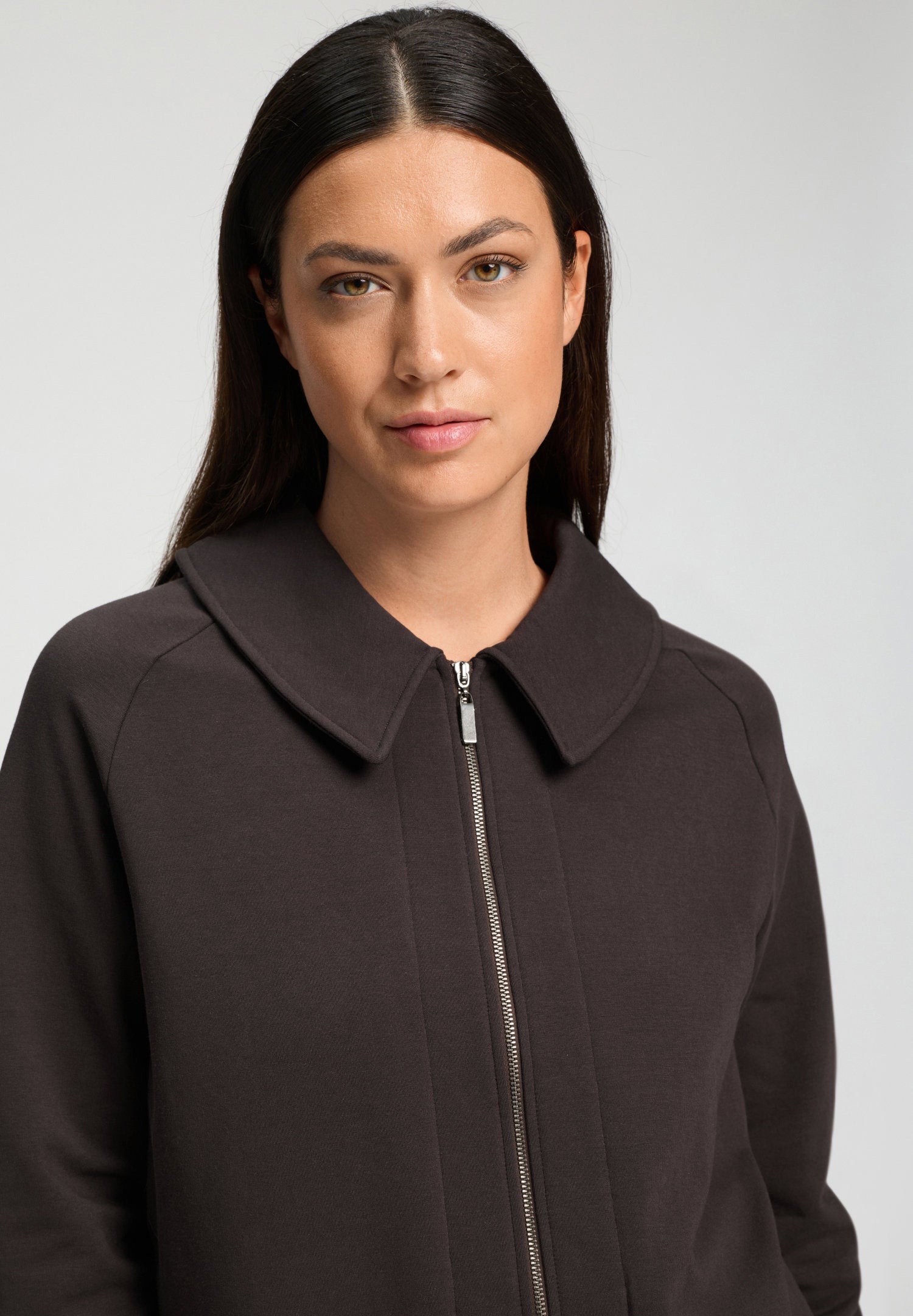 hanro-natural-living-cardigan-dark-mocha-baumwolle image 6